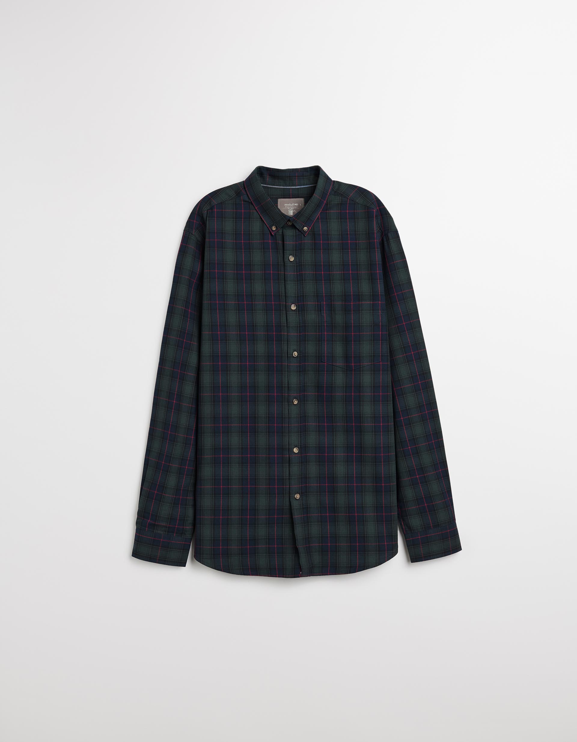 Camisa de Xadrez, Homem, Verde Escuro