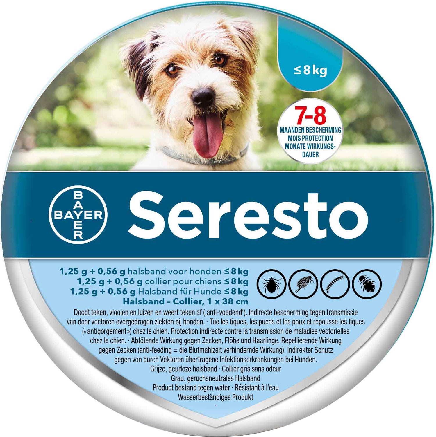 Seresto vlooienband hond tot 8 kg 30 cm