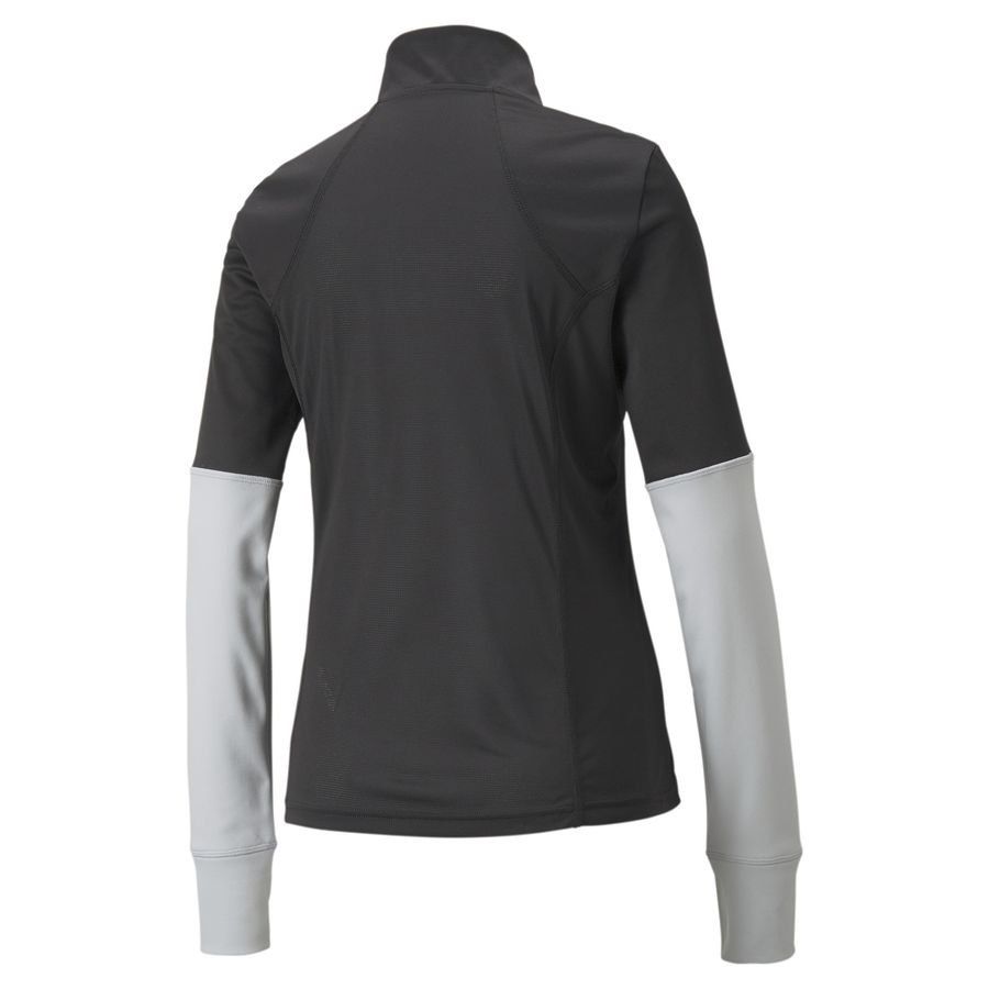 PUMA Maillot d'Entraînement individualLIGA Fermeture Éclair 1/4 - Noir/Gris Femme