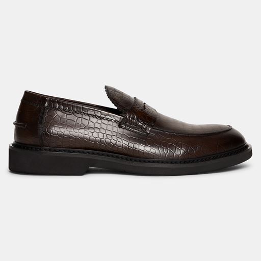 TGA 6110 Loafers, Dark Brown, 44
