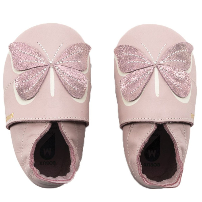 Bobux Bobux chaussons Glitter Wings Rose