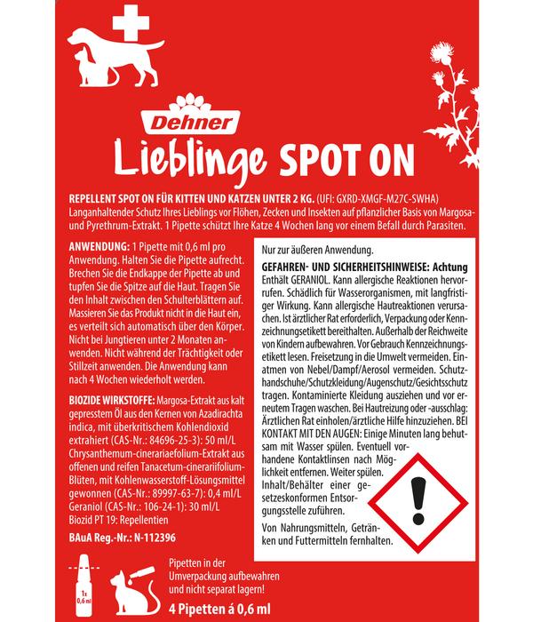Dehner Lieblinge Floh- und Zeckenschutz Spot