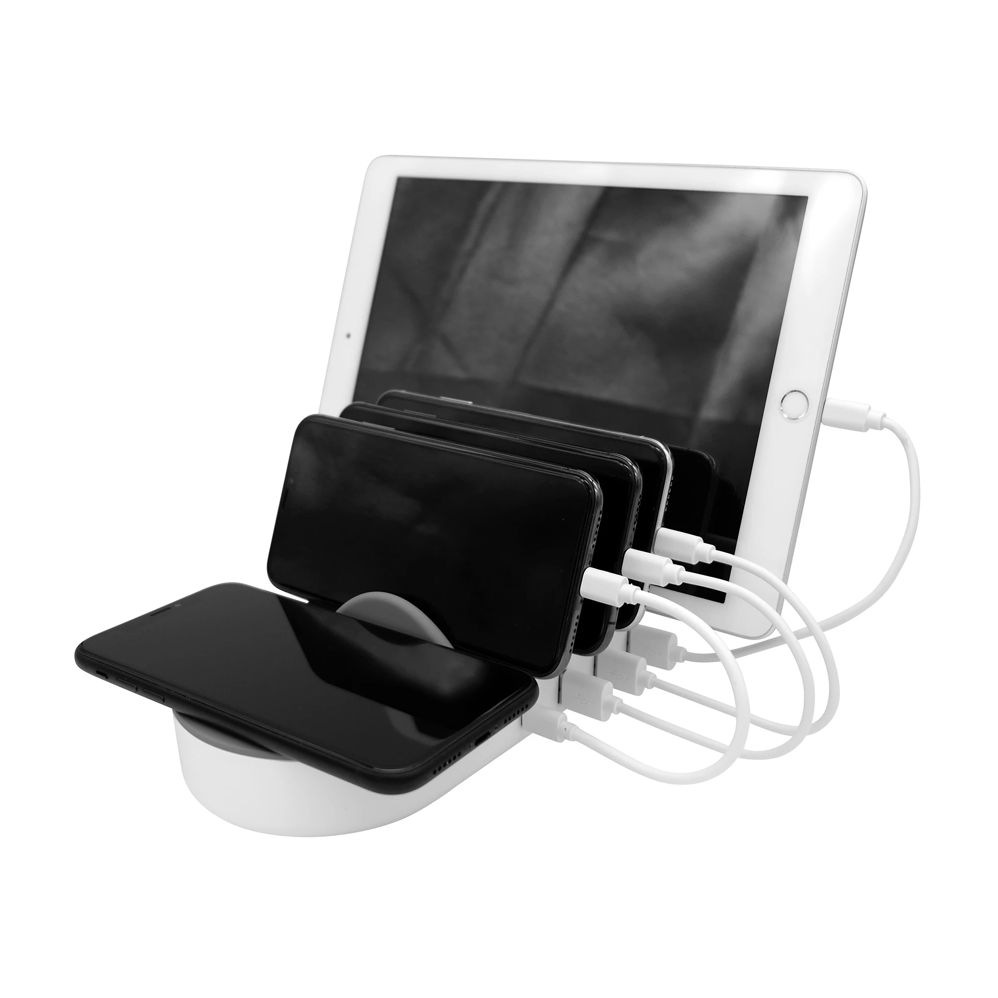 Xlayer WIRELESS Ladestation Family Charger 4 Port USB kabelloses laden QI-Zertifiziert