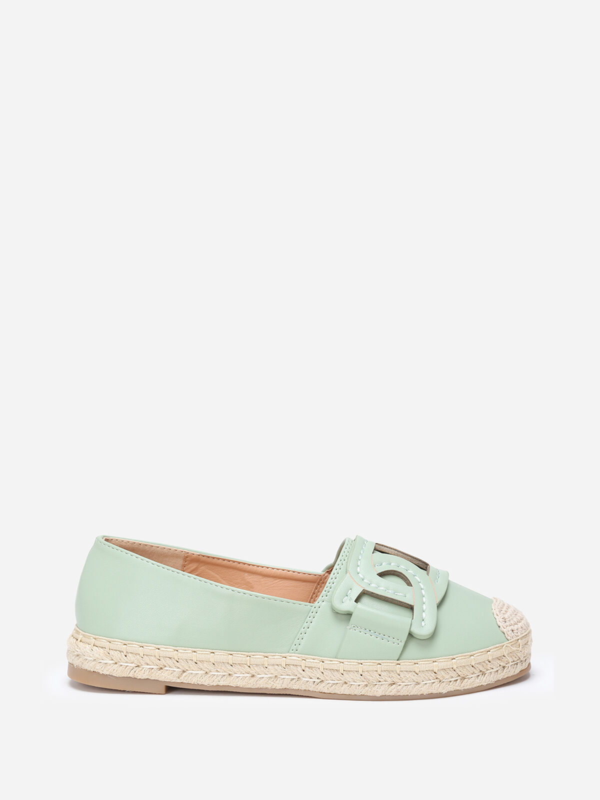 Espadrilles avec bride en simili- Vert