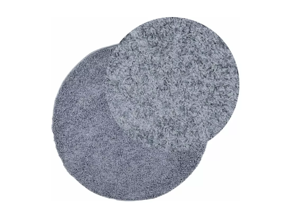 Tapis shaggy à poils longs moderne bleu ø 200 cm