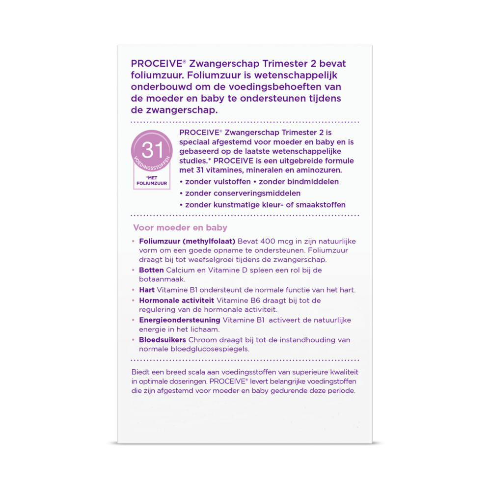 Proceive Zwangerschap Trimester 2 60 capsules