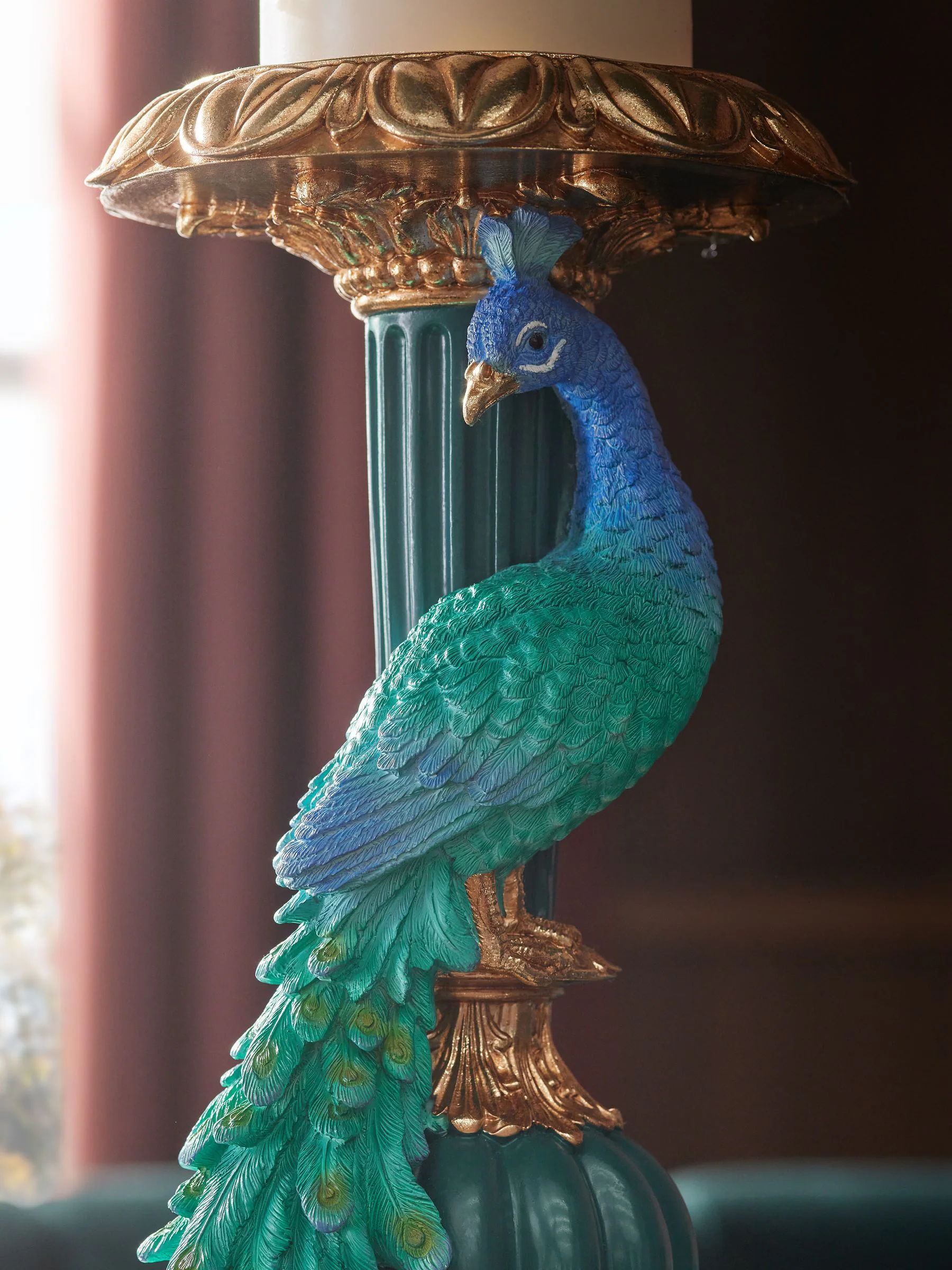 Peacock Candle Holder