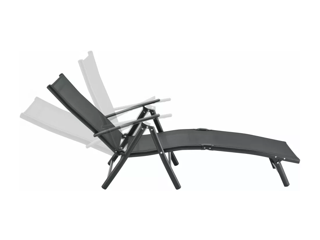 Transat bain de soleil noire 65 x 150 x 86 cm 03_0006406