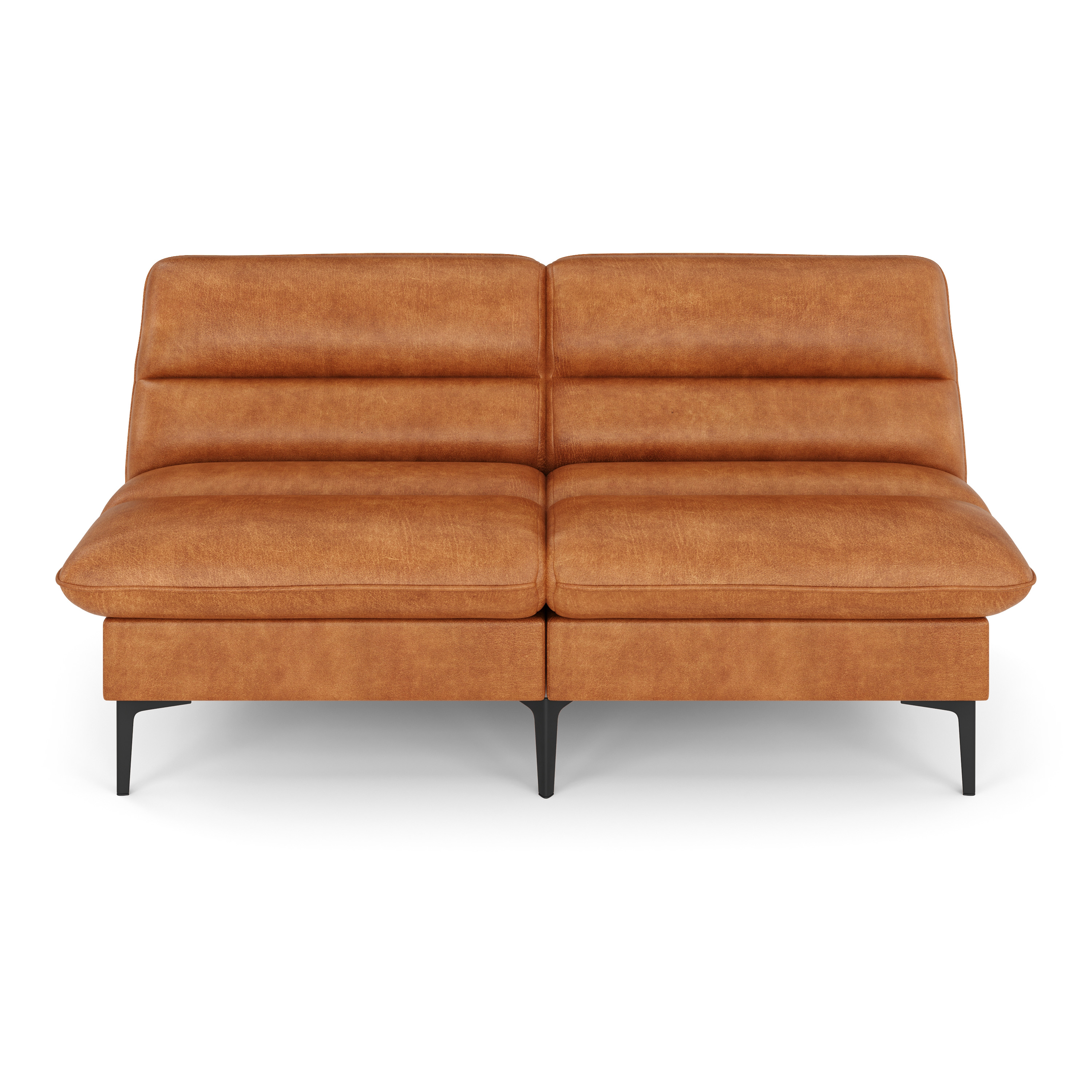Schlafsofa Leder JIMMY braun