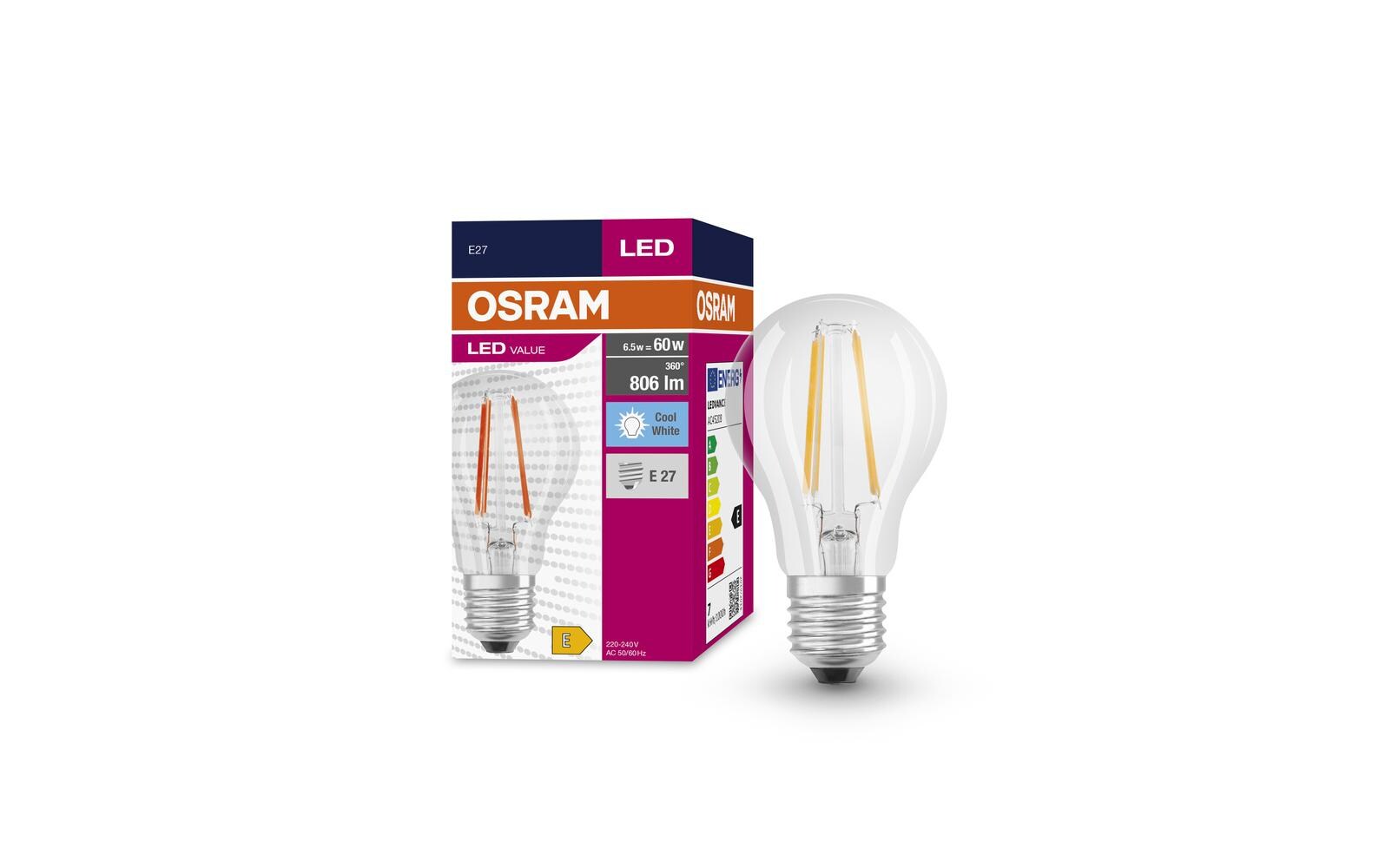 Lampe LED VALUE CLASSIC A NeutralweissLED-Lampen, klassische Kolbenform