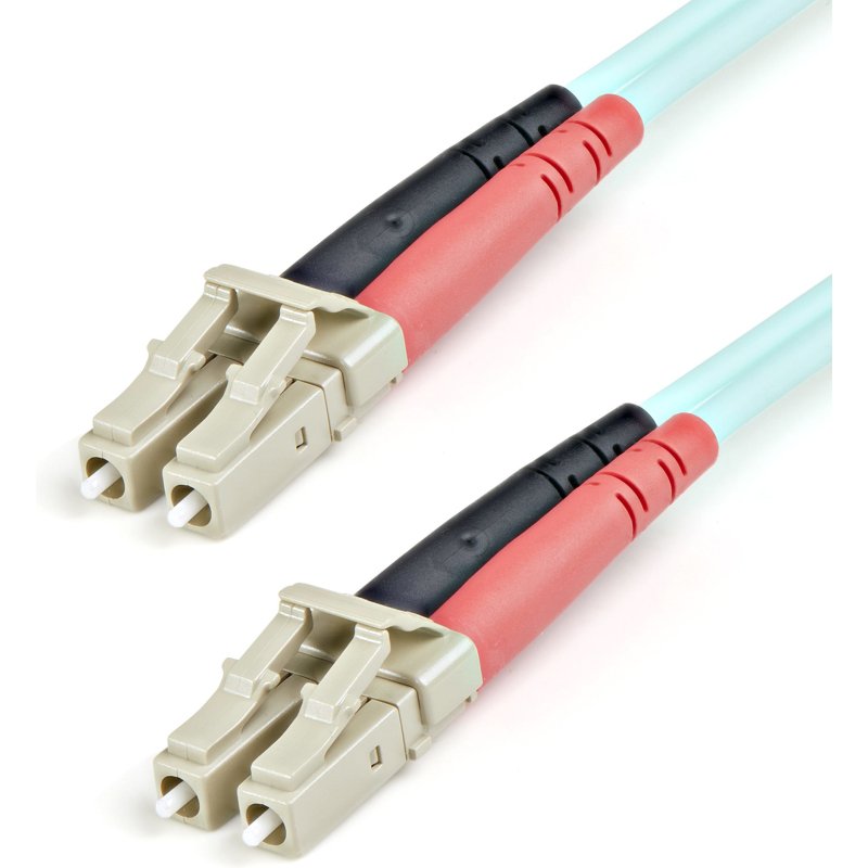 StarTech.com Câble Fibre Optique Multimode 1m LC/UPC à LC/UPC OM3, Fibre Zipcord Full Duplex 50/125µm, Réseaux 100G, LOMMF/VCSEL,