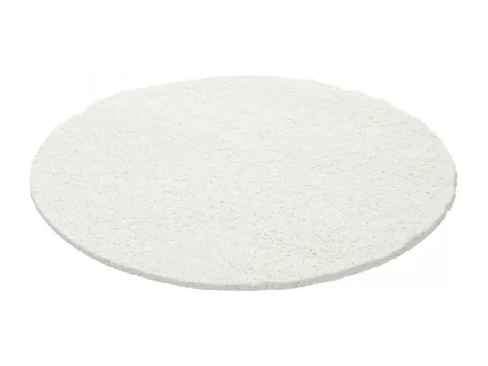 Tapis poils longs shaggy 300x400 rectangle tissé crème motif uni UNI L