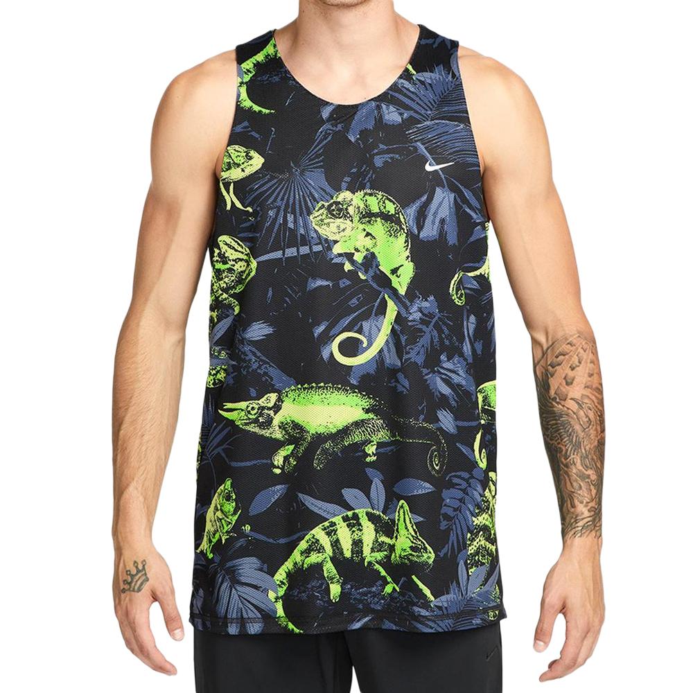 Nike Débardeur de Basketball réversible Noir/Jaune Homme Nike Tank
