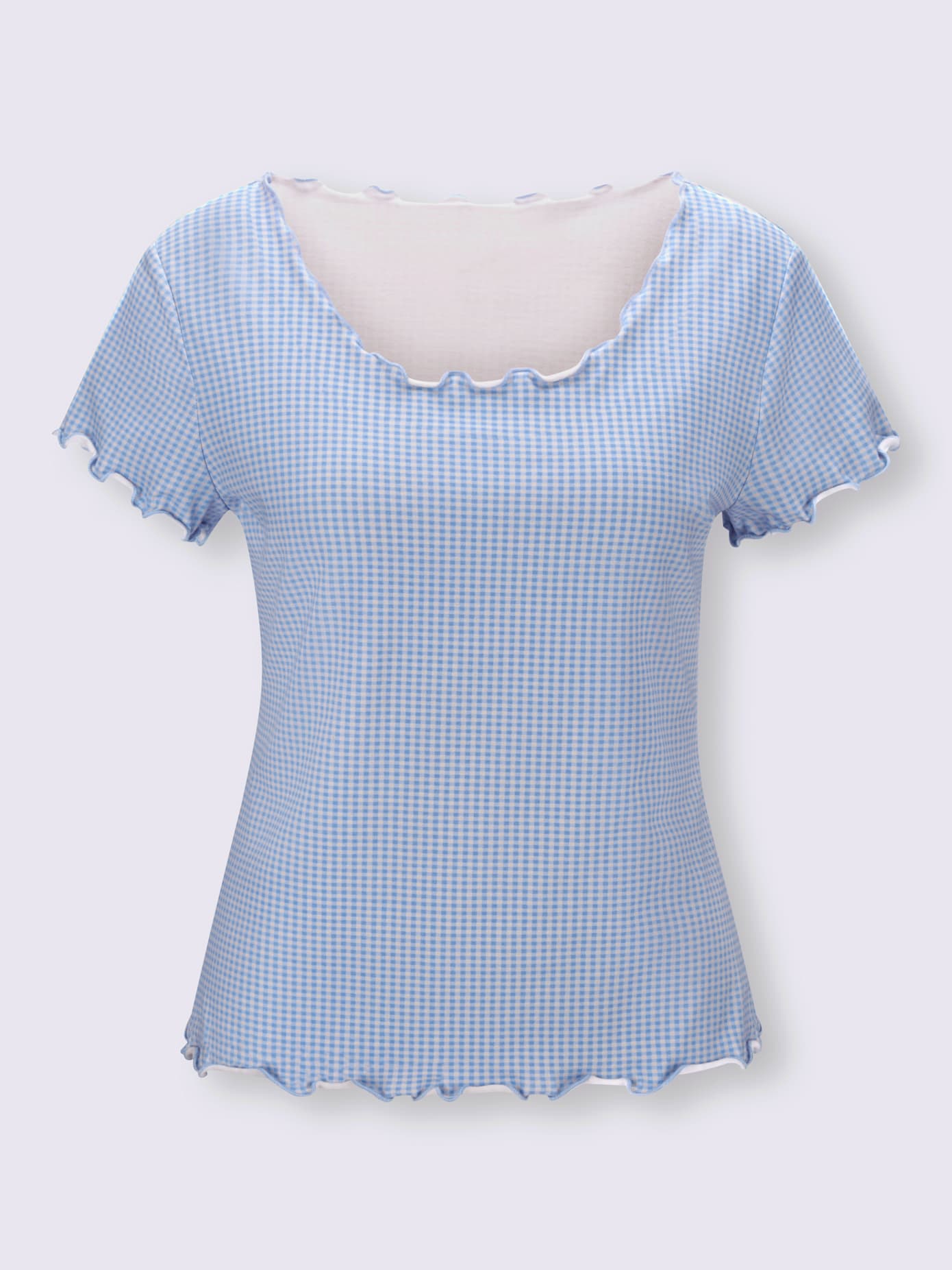T-shirt imprimé joli ourlet ondulé