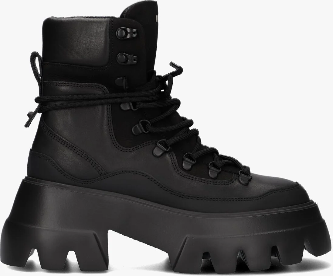 NUBIKK zwarte nubikk veterboots flore montagne