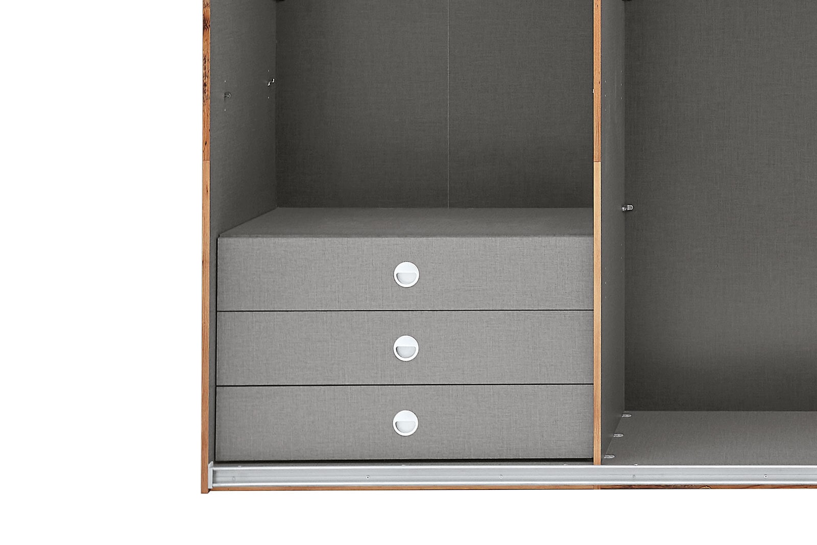 Schubkastenblock Dekorfolie TwistGrau