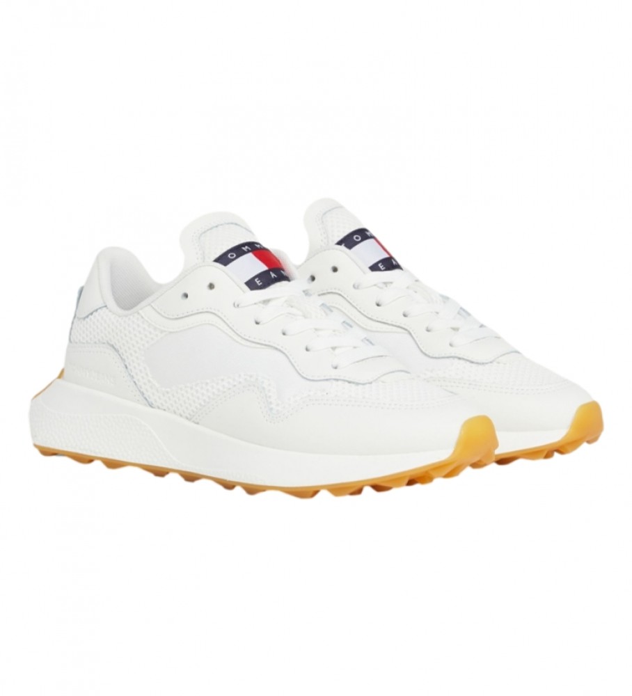 Tênis Tommy Jeans New Runner de couro branco