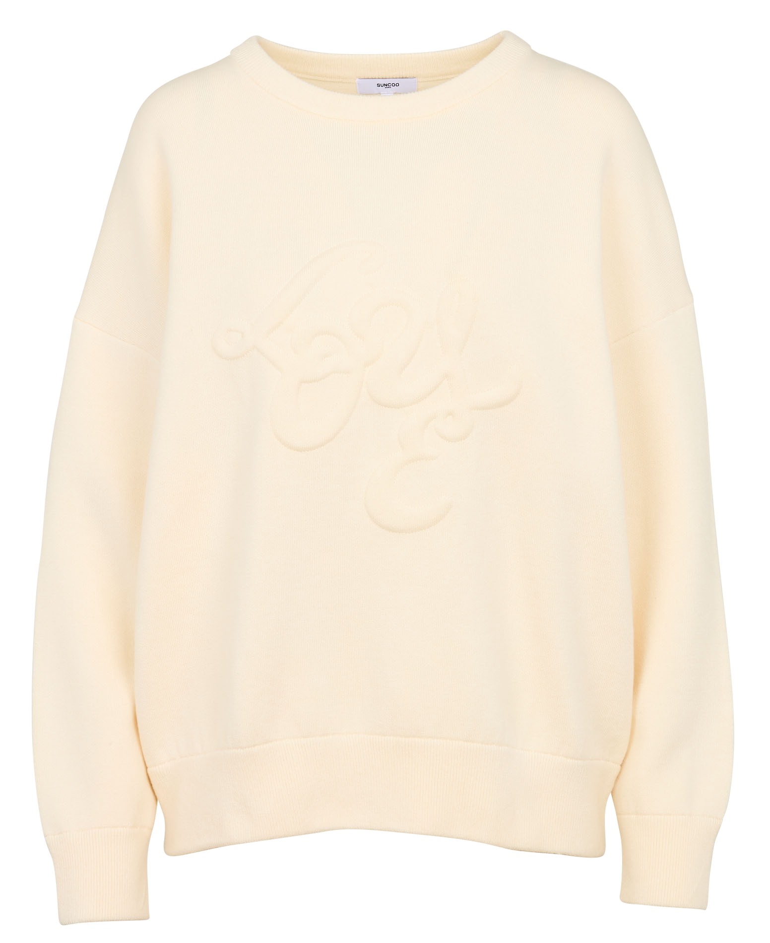 PROVO - Sweat ample à col rond | Blanc