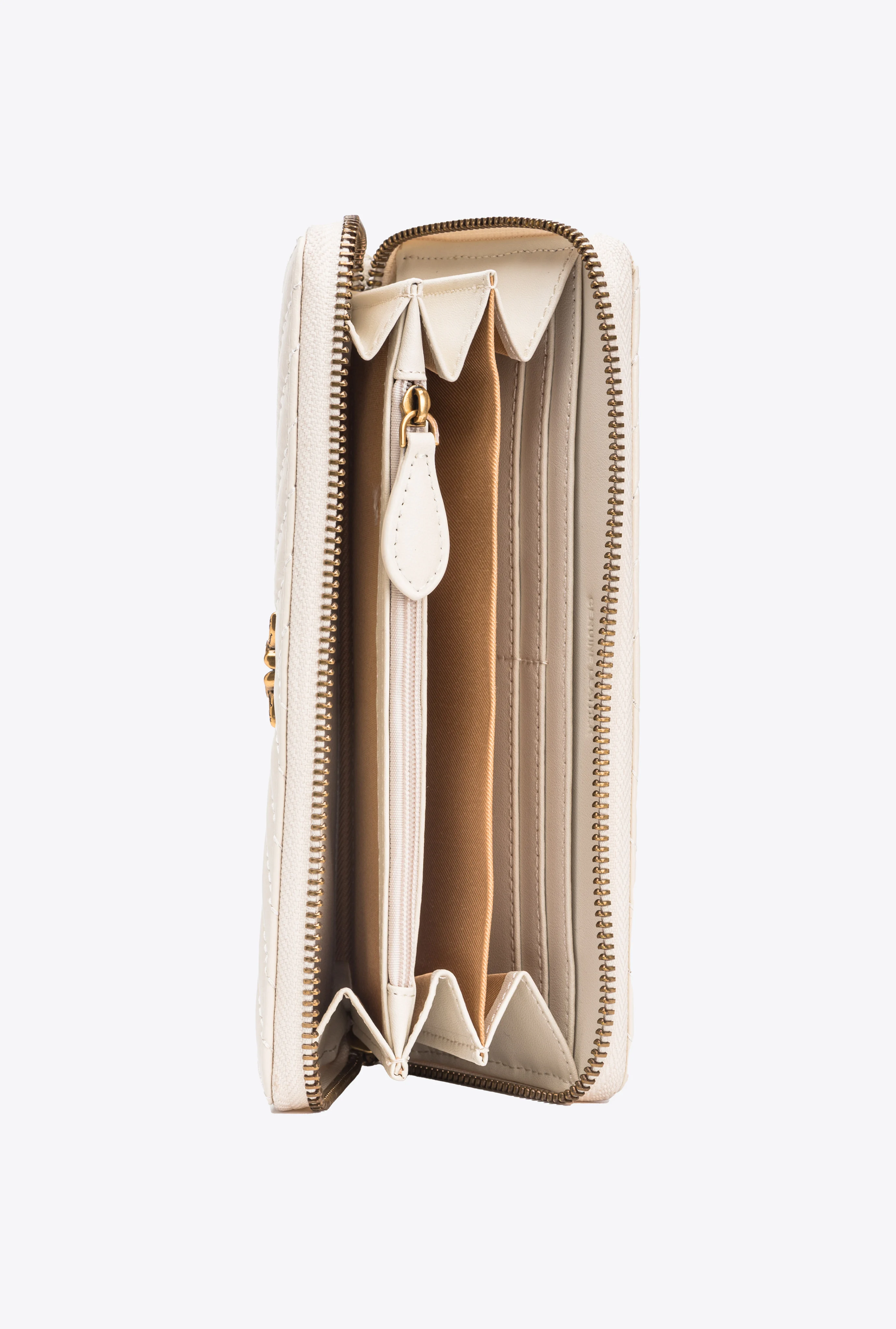 Portefeuille à contour zippé | Blanc