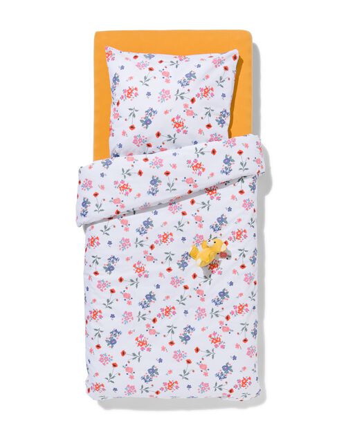 housse de couette coton doux enfant 120x150 fleurs