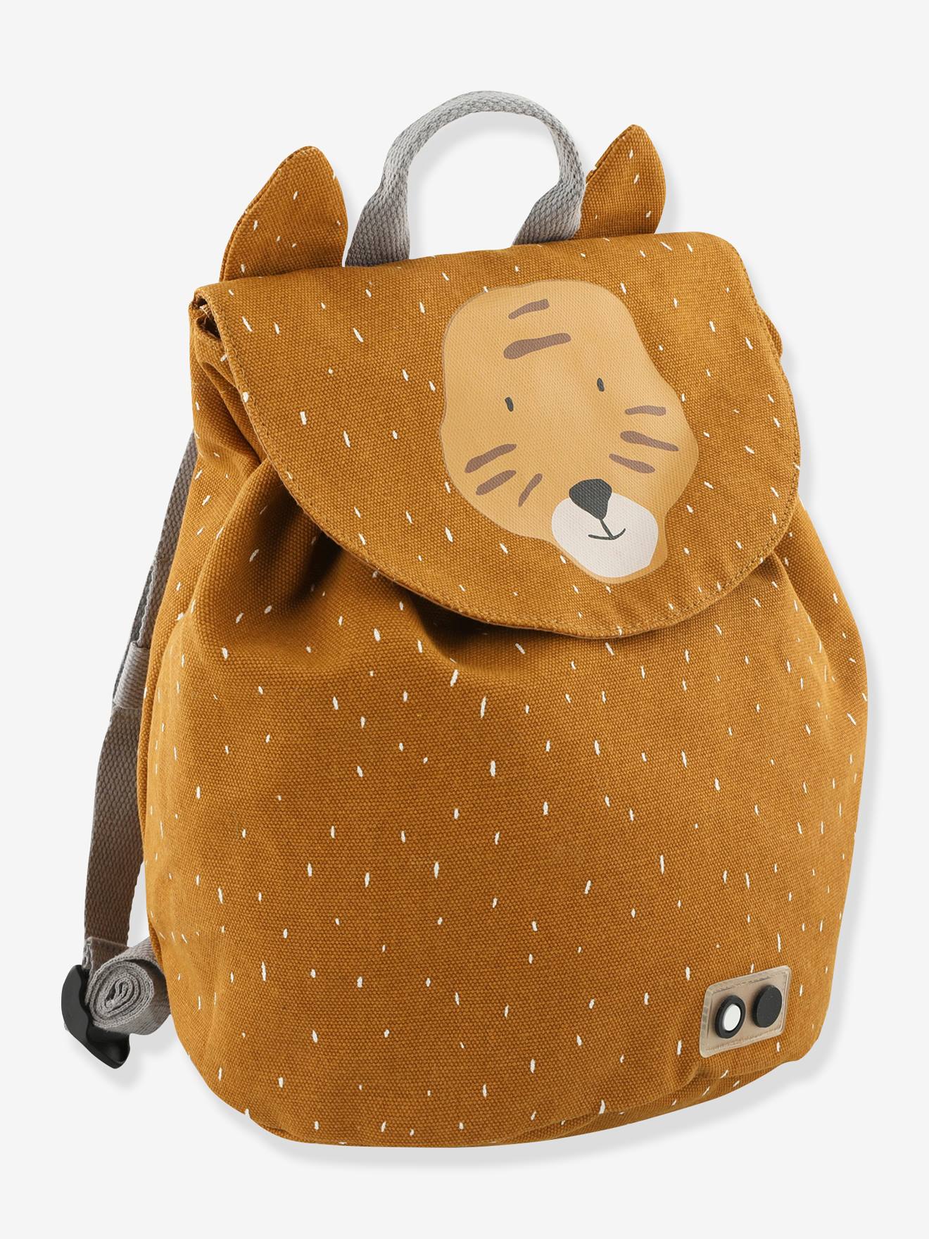 Mochila TRIXIE MINI Animal, verde-escura lisa com estampas.