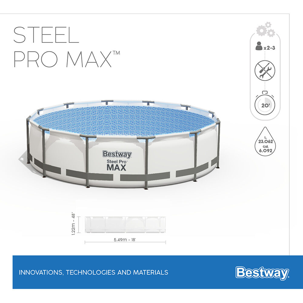 Piscine hors sol ronde Steel Pro Max™ Bestway Ø549xH122cm