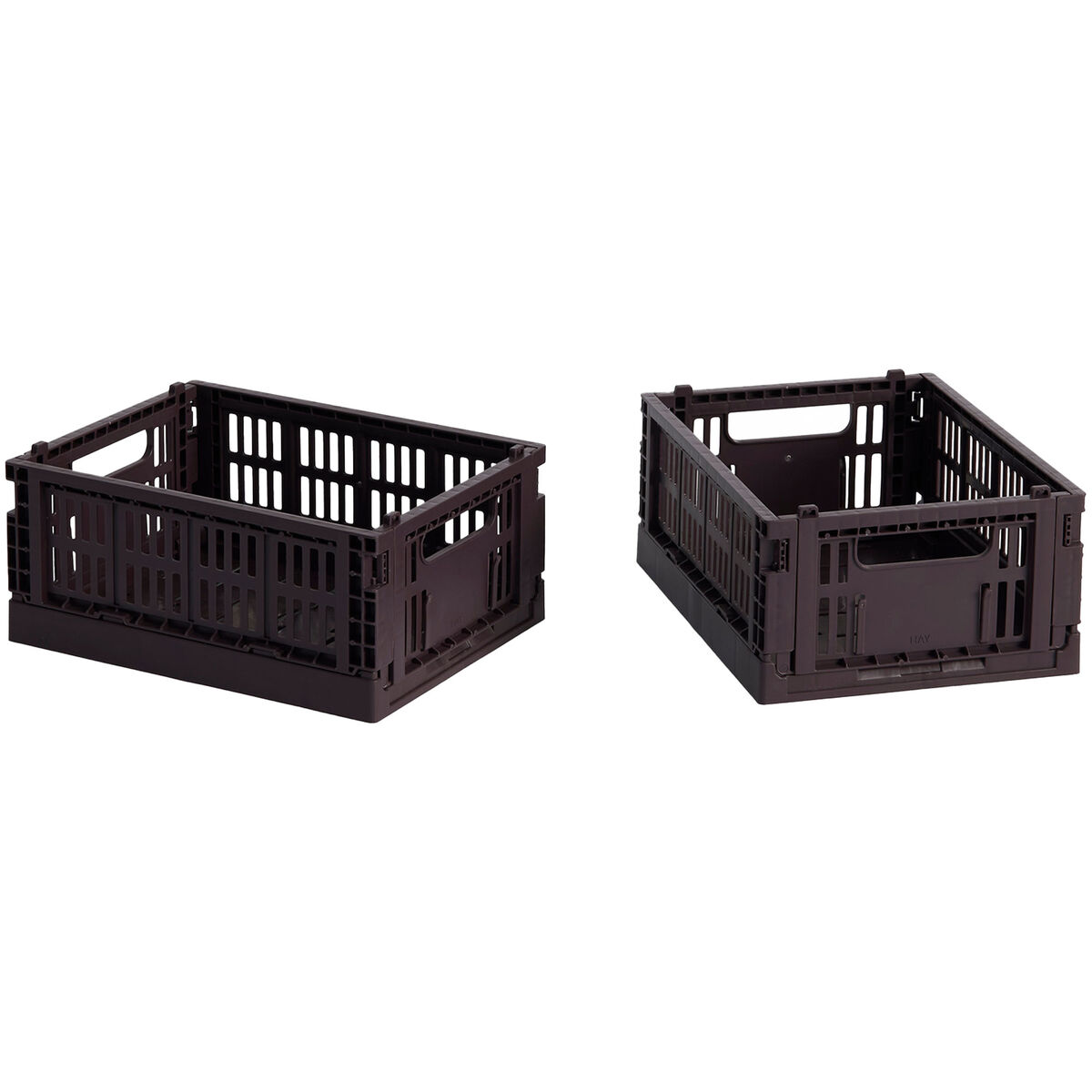 HAY Colour Crate Mini oppbevaringsbokser 2 stk, bordeaux
