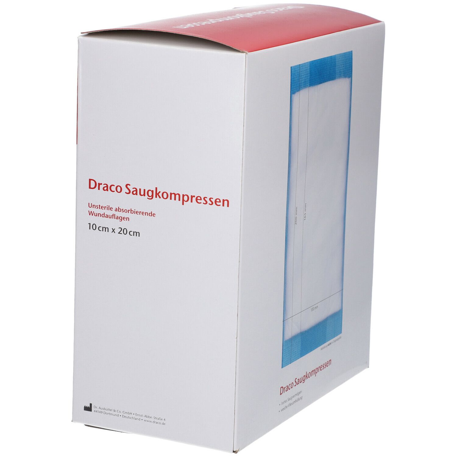 Draco Saugkompressen 10 x 20 cm unsteril