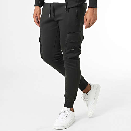 Ensemble Veste Zippée Et Pantalon Cargo Noir