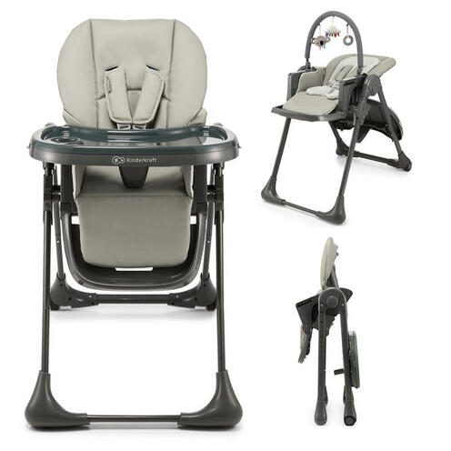 Chaise haute Tummie - Grey - KINDERKRAFT