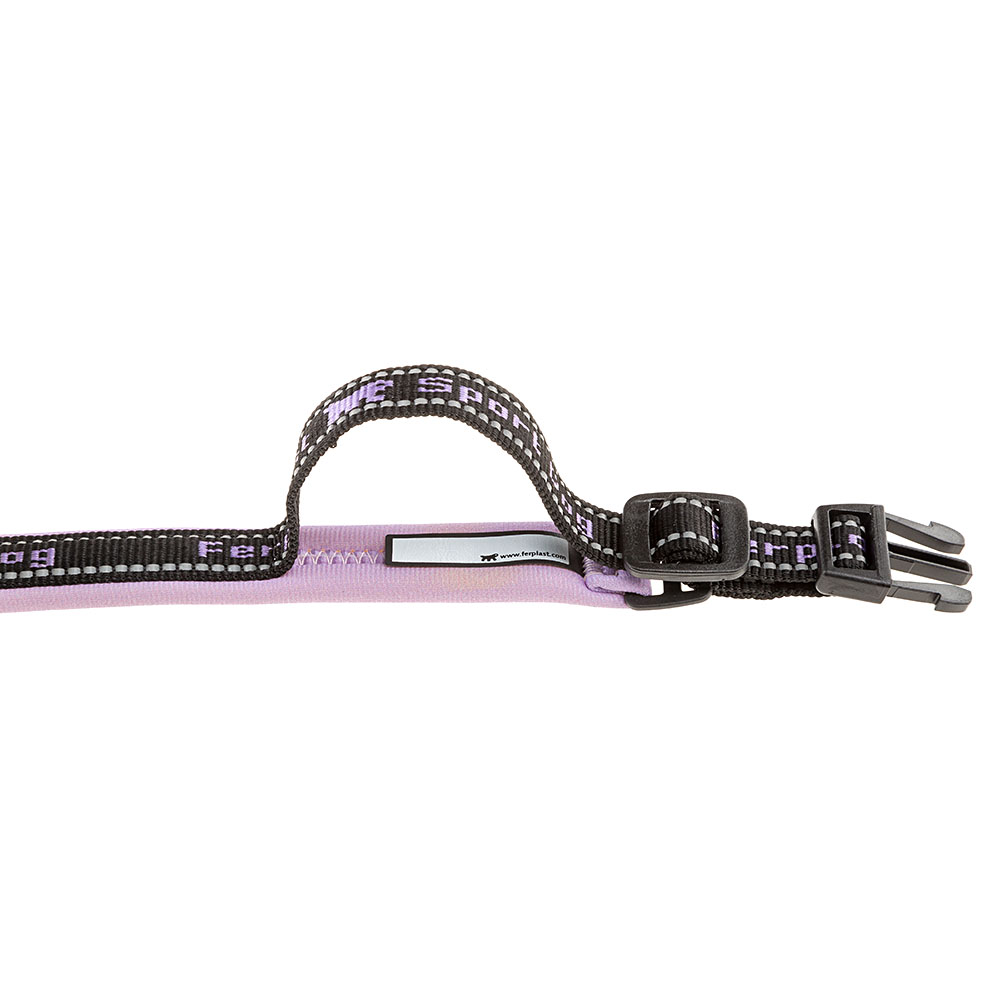 Ferplast collier pour chiens sport dog c25/55, poignée rembourée, ceinture réfléchissante, étiquette porte-nom, a: 45÷55 cm - b:
