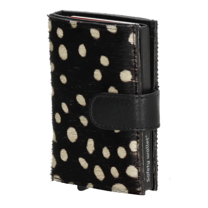 Hide & Stitches Wallowa Safety Wallet Jachtluipaard Zwart Wit
