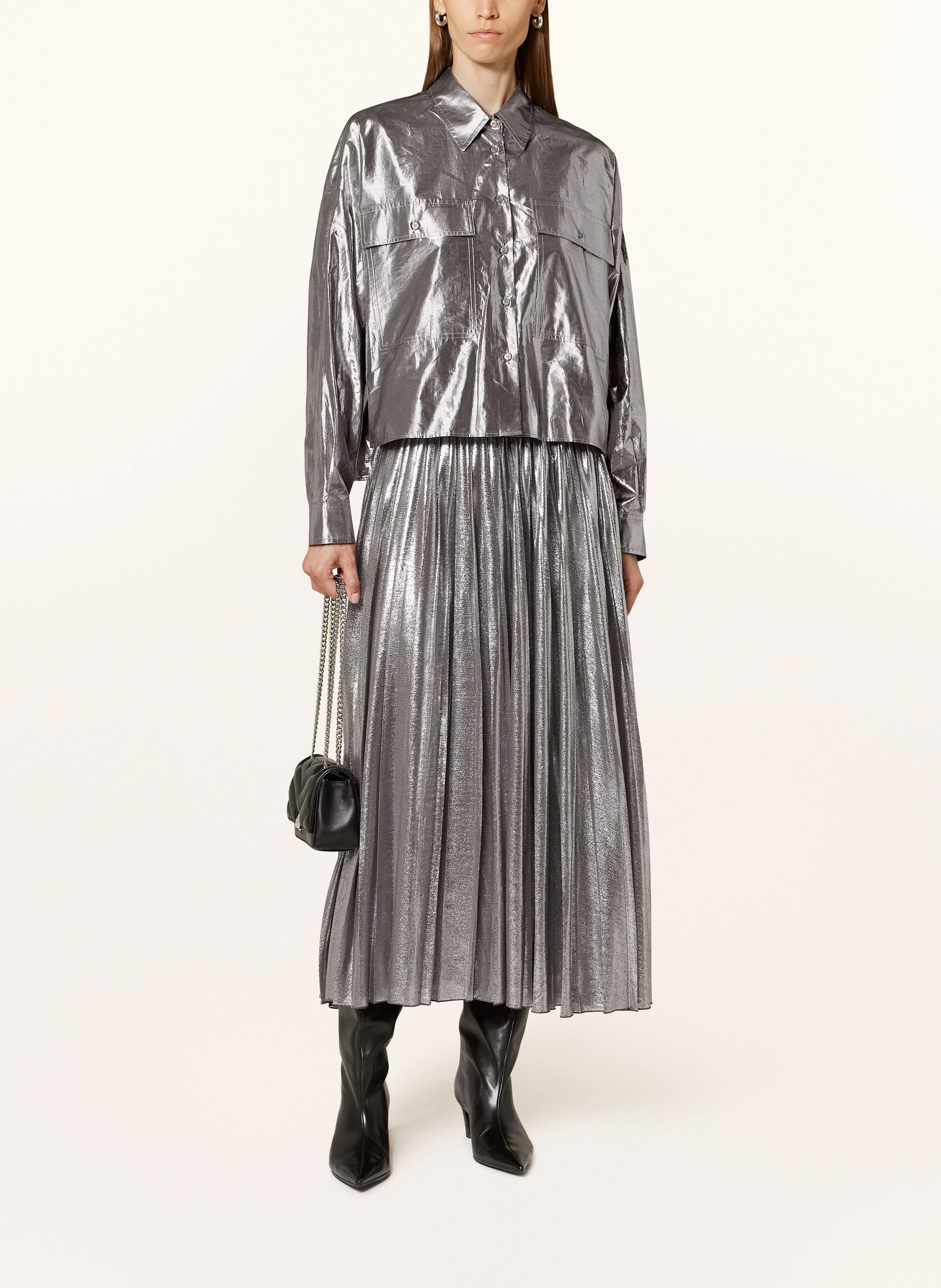 WEEKEND Max Mara Hemdbluse ALDENO mit Glanzgarn