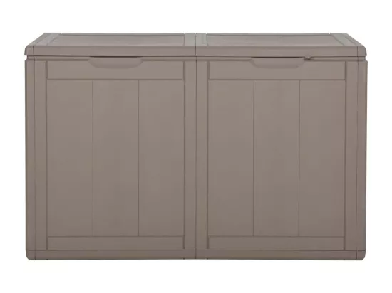 Boîte de rangement de jardin 180 L Marron PP Rotin