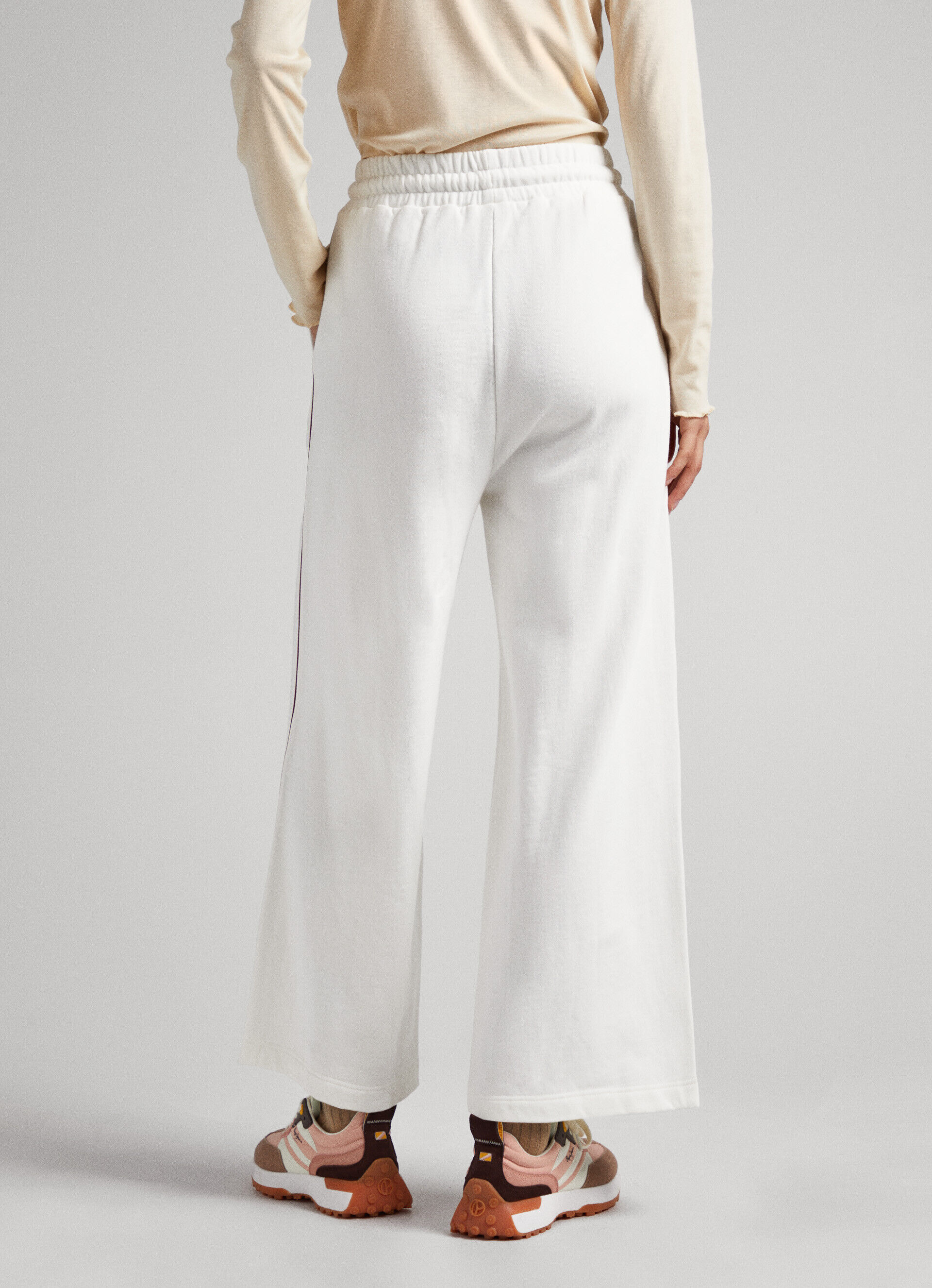 Calça de moletom de algodão - branco mousse