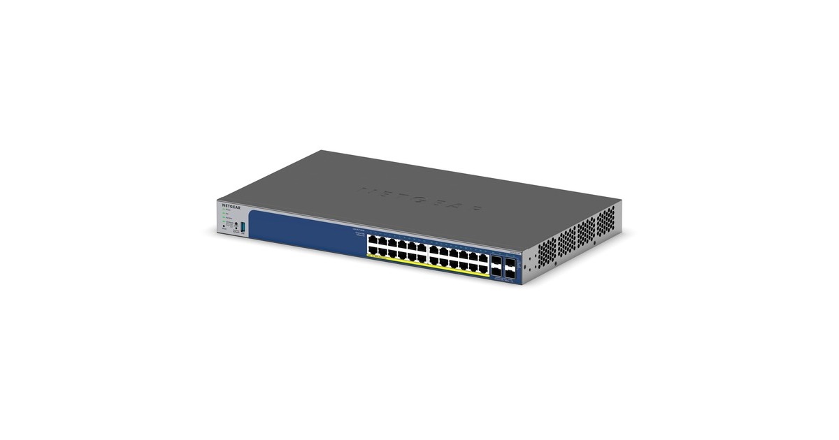 Netgear24-poorts Gigabit PoE+ Smart Switch met 4 SFP+ poorten  (Grijs, 10G,Smart Managed)