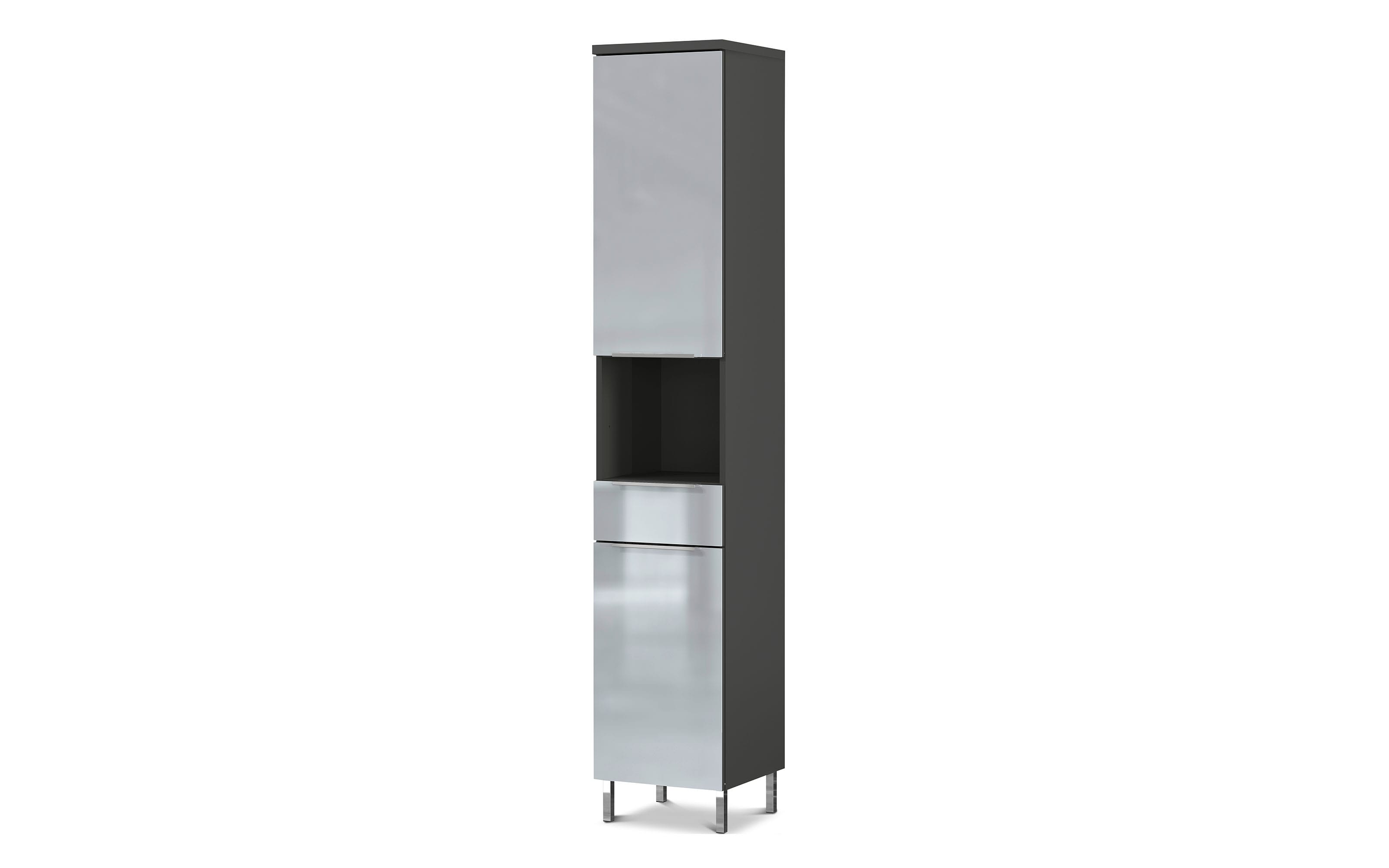 Hochschrank Corus, graphit/silbergrau