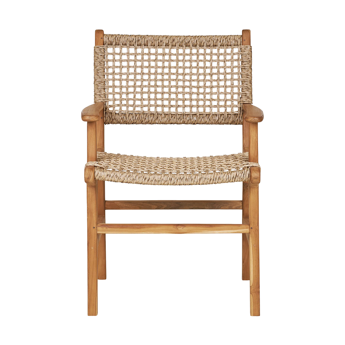 Houten tuinstoel Elodie - met armleuningen Naturel