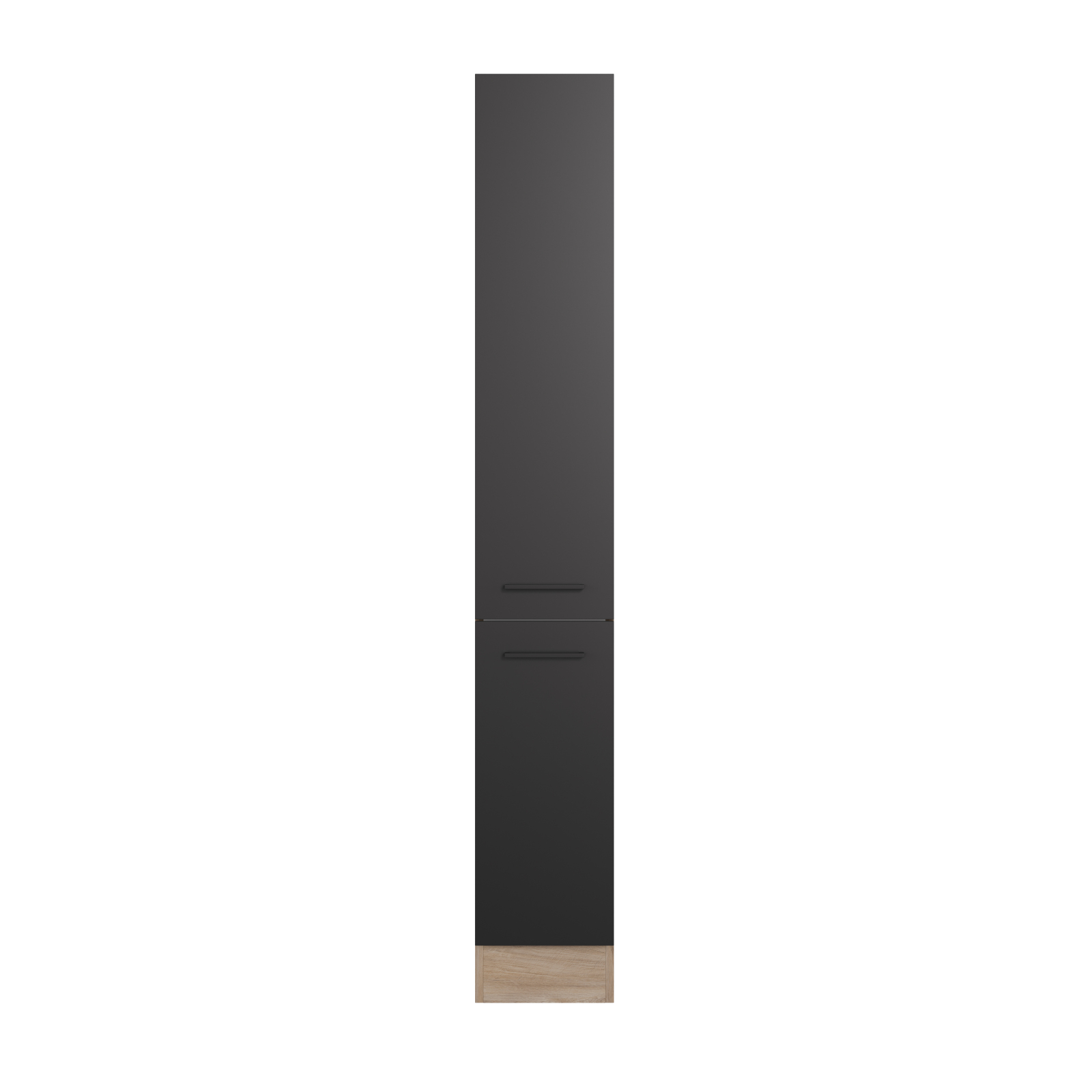Apothekerschrank CAPRI - Touch schwarz - Endgrain Oak - 30 cm