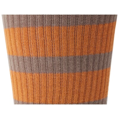 Herren-Ringelsocke, Taupe-Orange