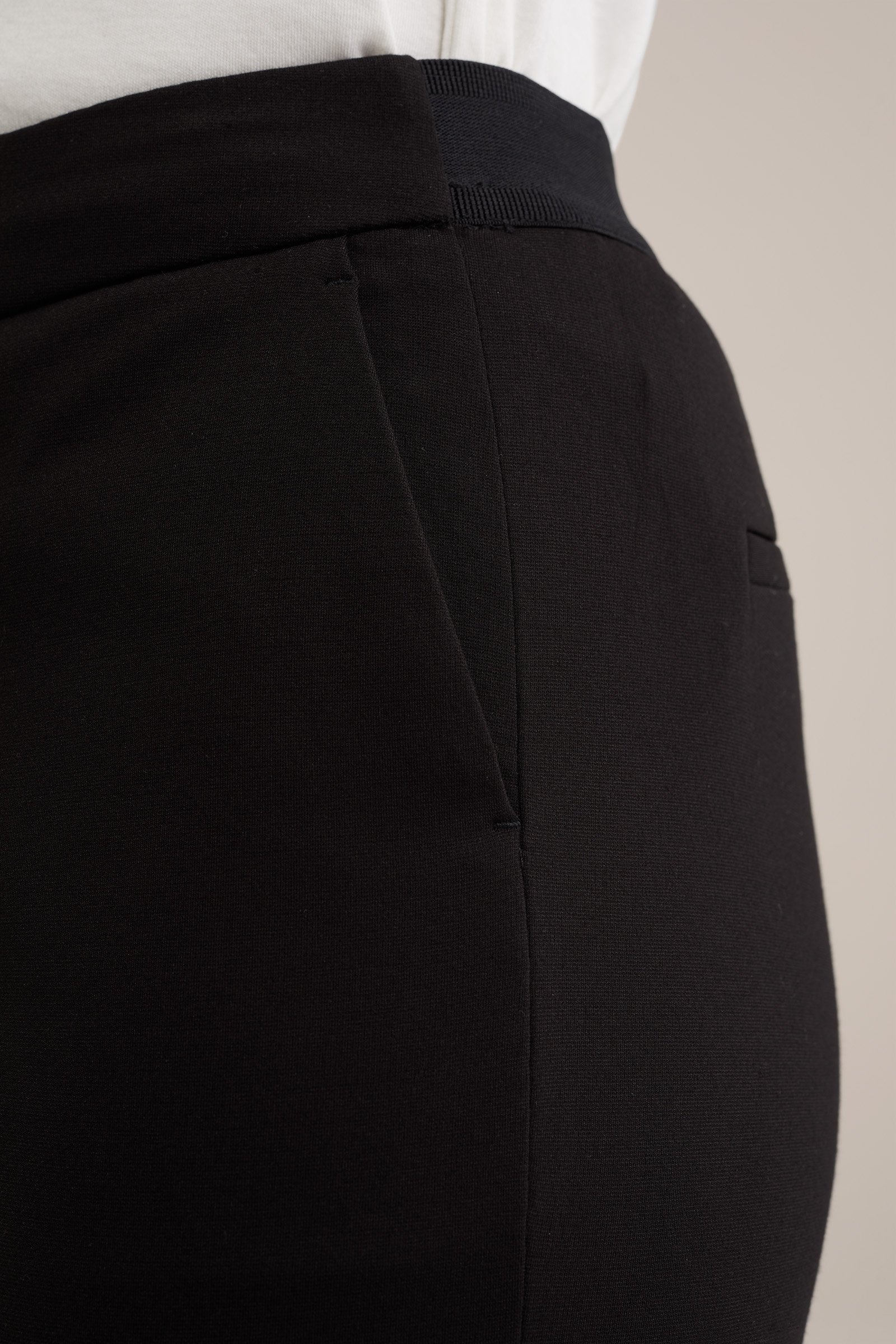flared pantalon met stretch WE Fashion Zwart