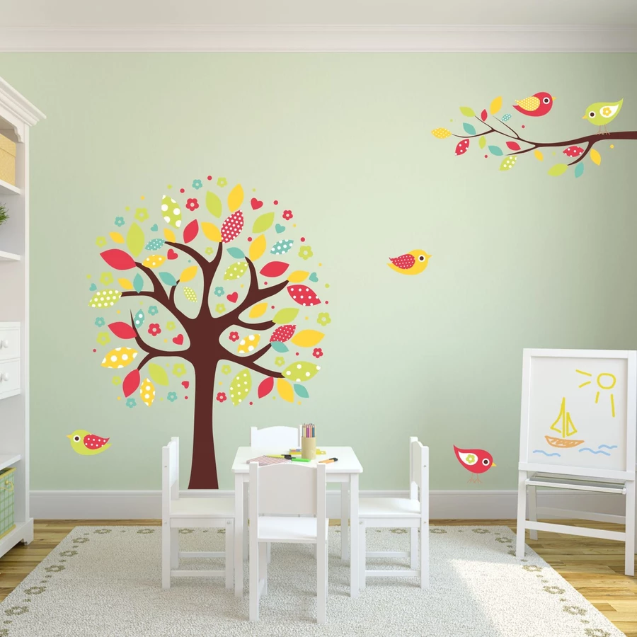 Nikima Wandtattoo 038 Wandtattoo bunter Baum bunt