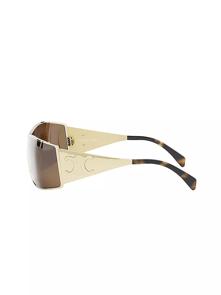 CELINE Maxi Metal Triomphe goldene Mask Sonnenbrille gold