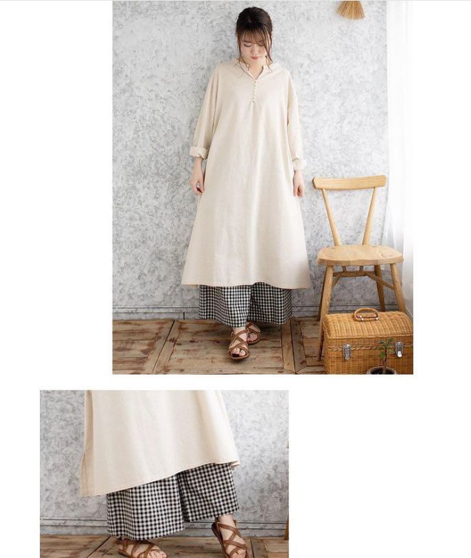 Supernova - Geruite culottes met elastische taille