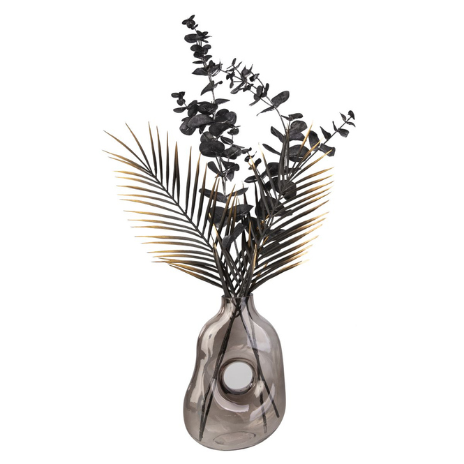 Vase in Tropfenform - schwarz - ca. 18 x 10 x 25,5 cm