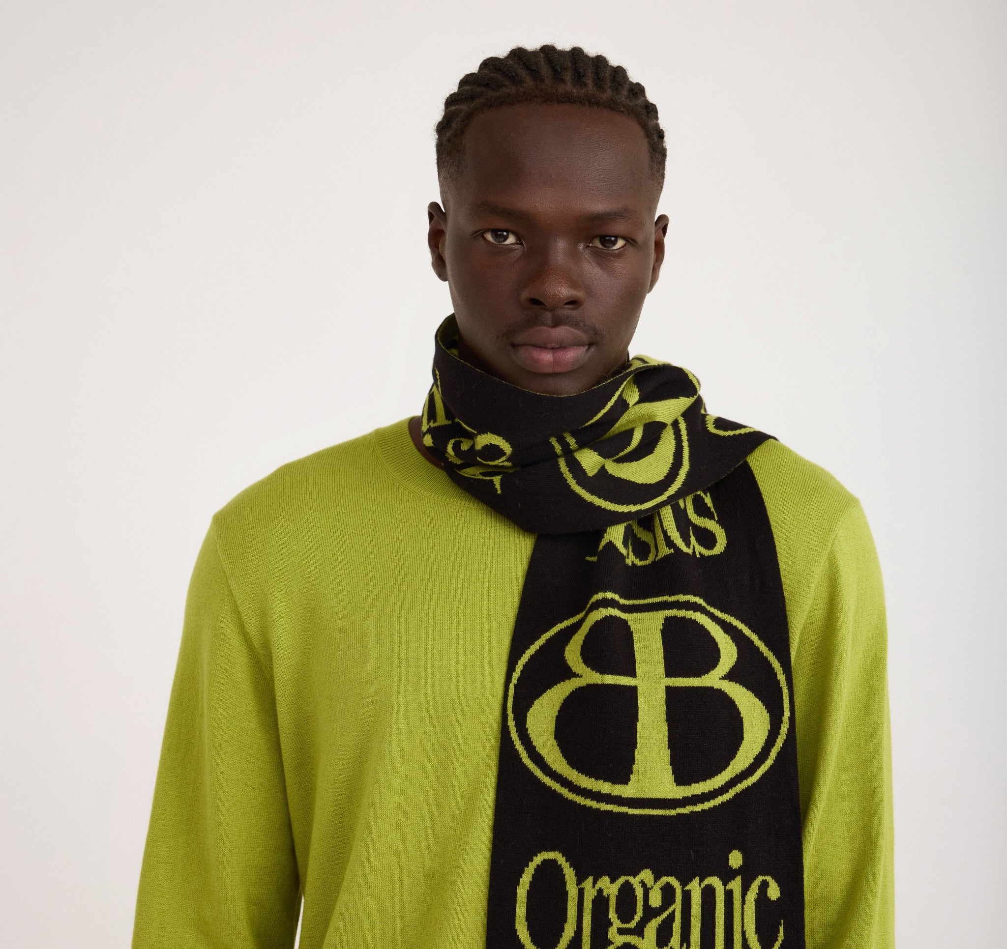 COTTON<br>Soft Knit Jacquard Scarf