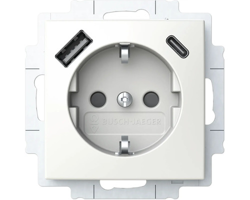 Busch-Jaeger 20 EUCB2USBAC-914 USB-stopcontact Safety+ met USB A/C Balance SI alpinewit