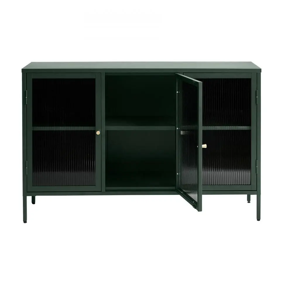 Nordic Home - Olan glazen dressoir - 130 cm - groen