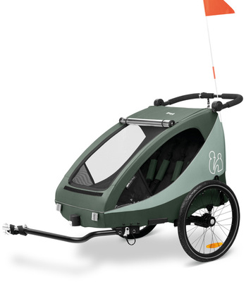 Hauck Dryk Duo Plus Sykkelvogn, Dark Green