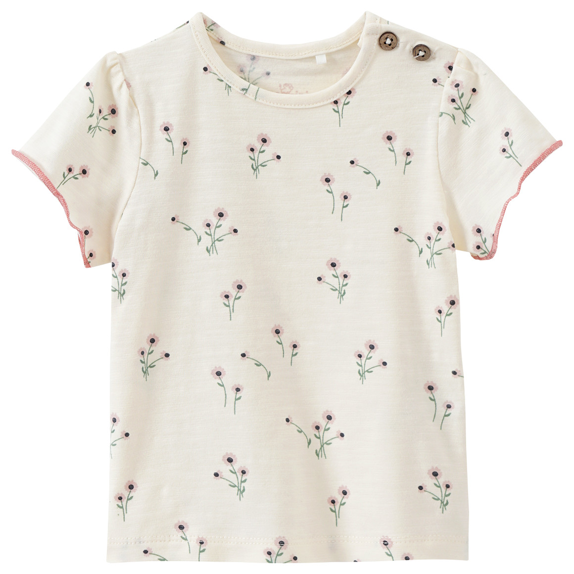 Topomini Pure Collection Newborn Overall und T-Shirt im Set dunkelrosa / creme